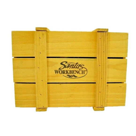 Santa's Workbench Holiday Christmas Ornament 6 Piece Set with Wooden Box - Picture 2 of 9